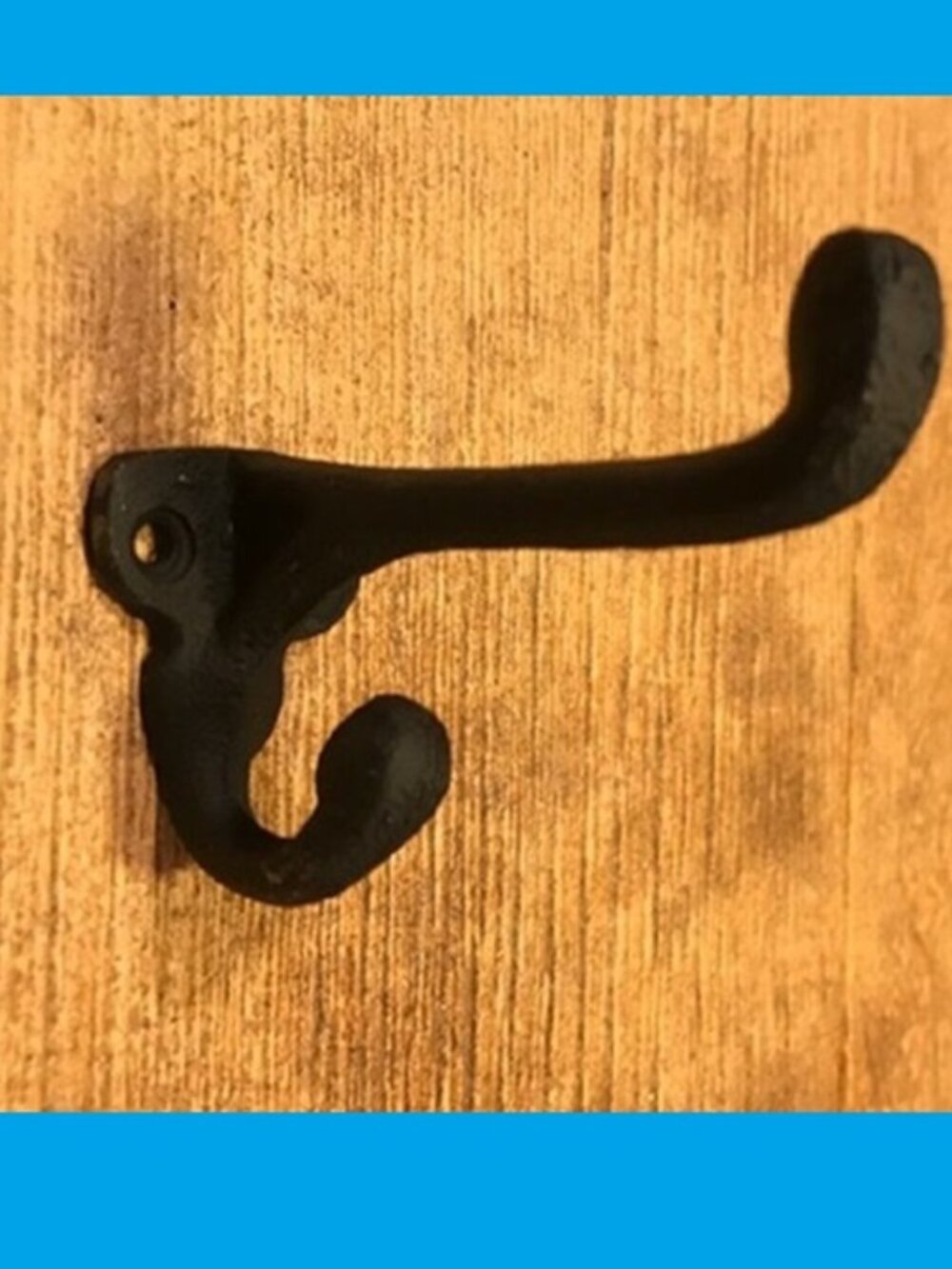 One (1) Cast Iron Rustic Brown 2 3/4" tall Double Wall Hooks One (1) 0170-01202